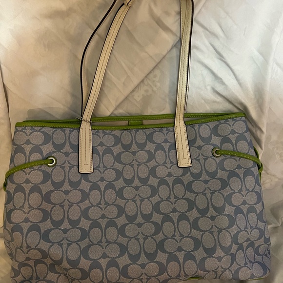 Coach blue and Green hobo bag - Picture 2 of 3